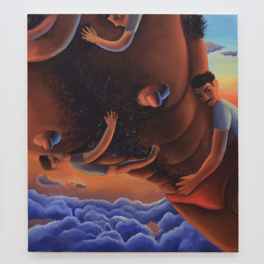 Murat Önen: Lob dem Vater, 88 x 78 cm, 2020, Öl auf Leinwand